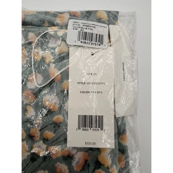 Vince BLUE FOG Women's Carnation Asymmetric Cascade Drape Skirt, US 20 MSRP $325 - Picture 6 of 6